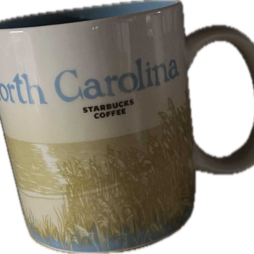 Starbucks North Carolina Mug - Blue and Cream Design